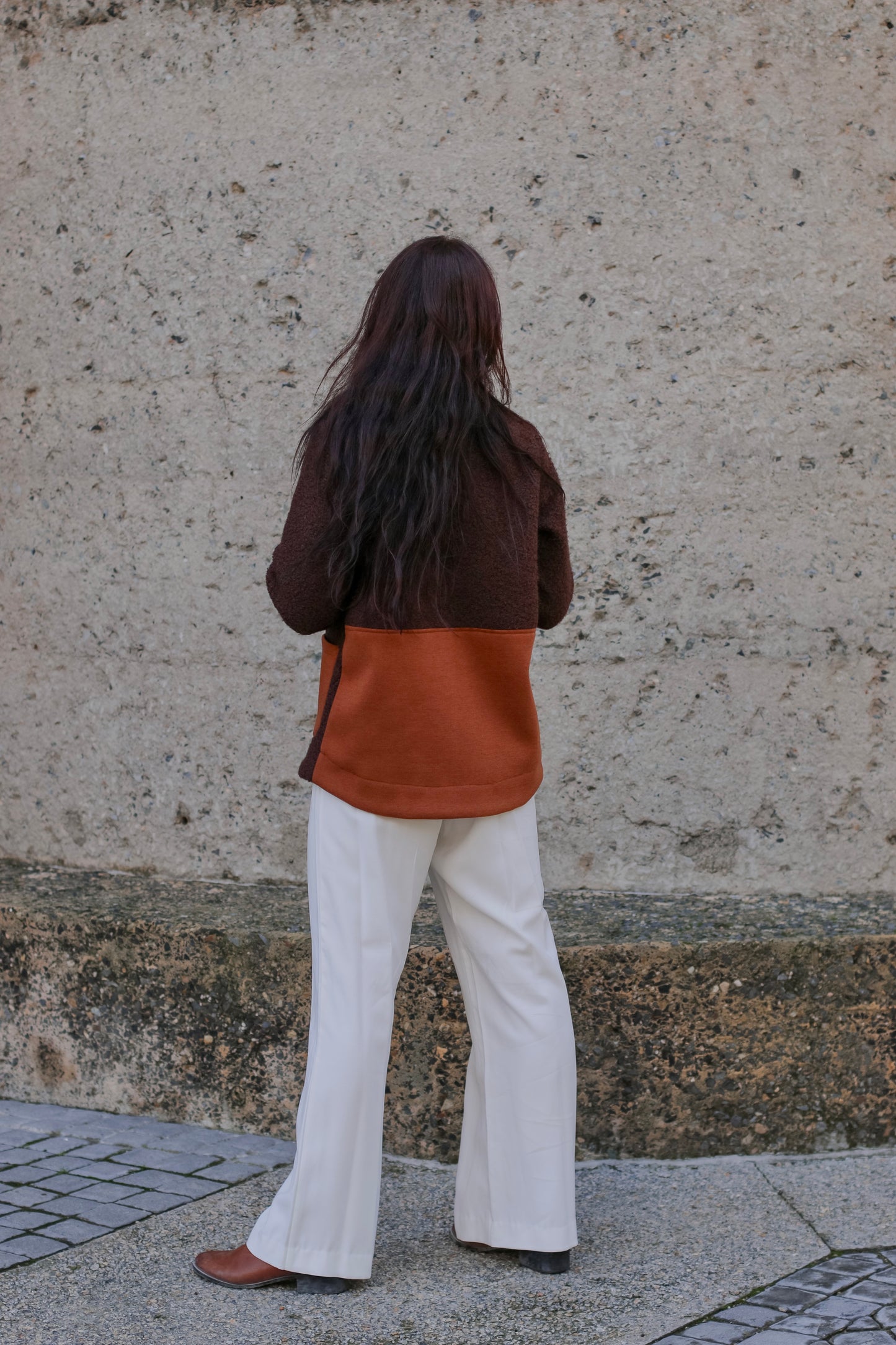 Adore Blazer - Dark Bown Teddy & Caramel (SMALL) - ONE OF A KIND