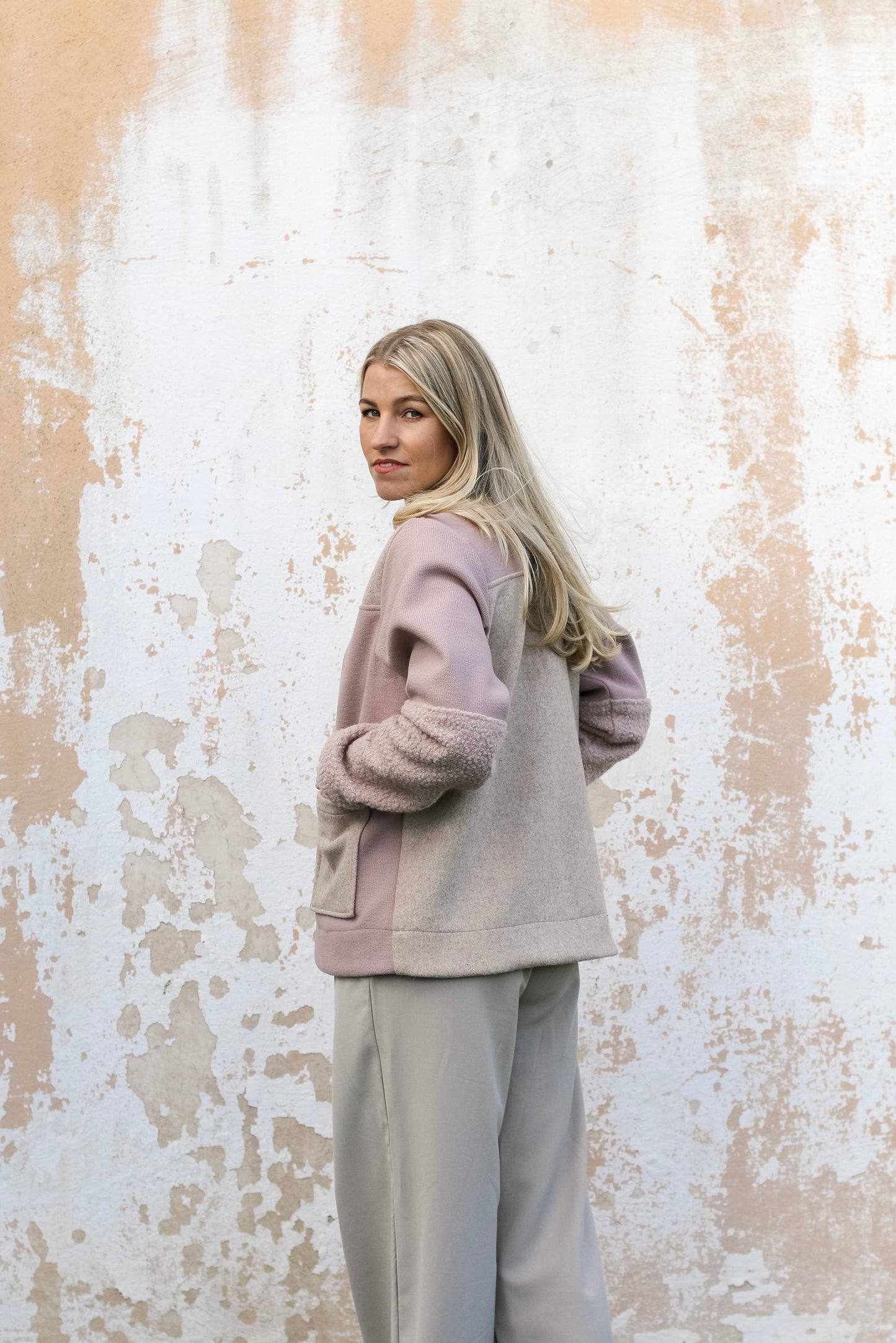 Adore Jacket - Blush & Cream (S/M) - ONE OF A KIND