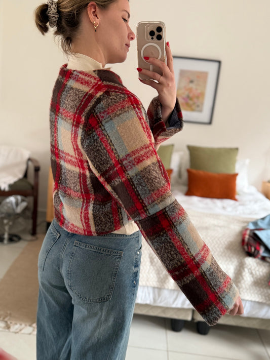 Urban Check - Crop Lined Jacket