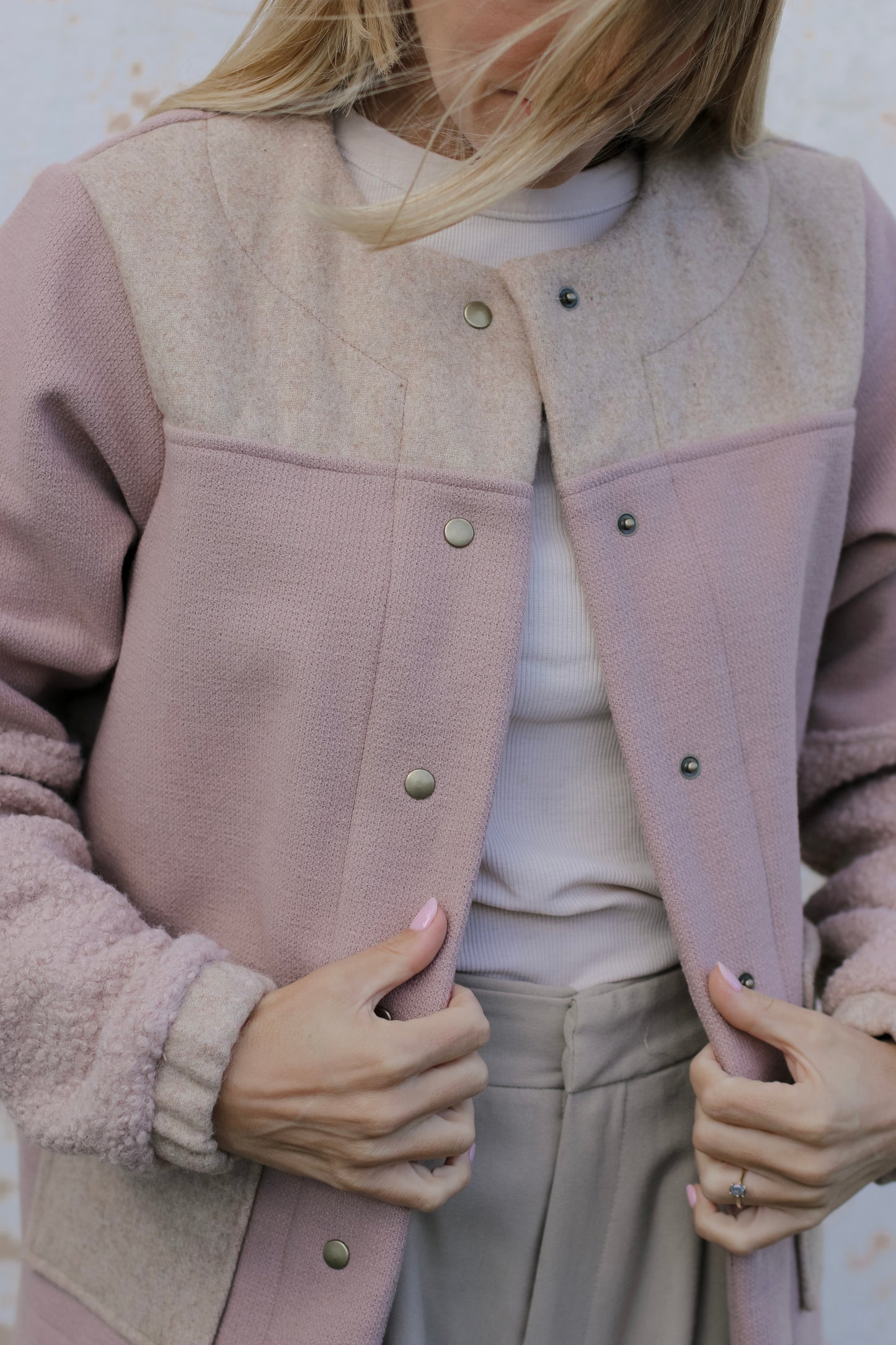 Adore Jacket - Blush & Cream (S/M) - ONE OF A KIND