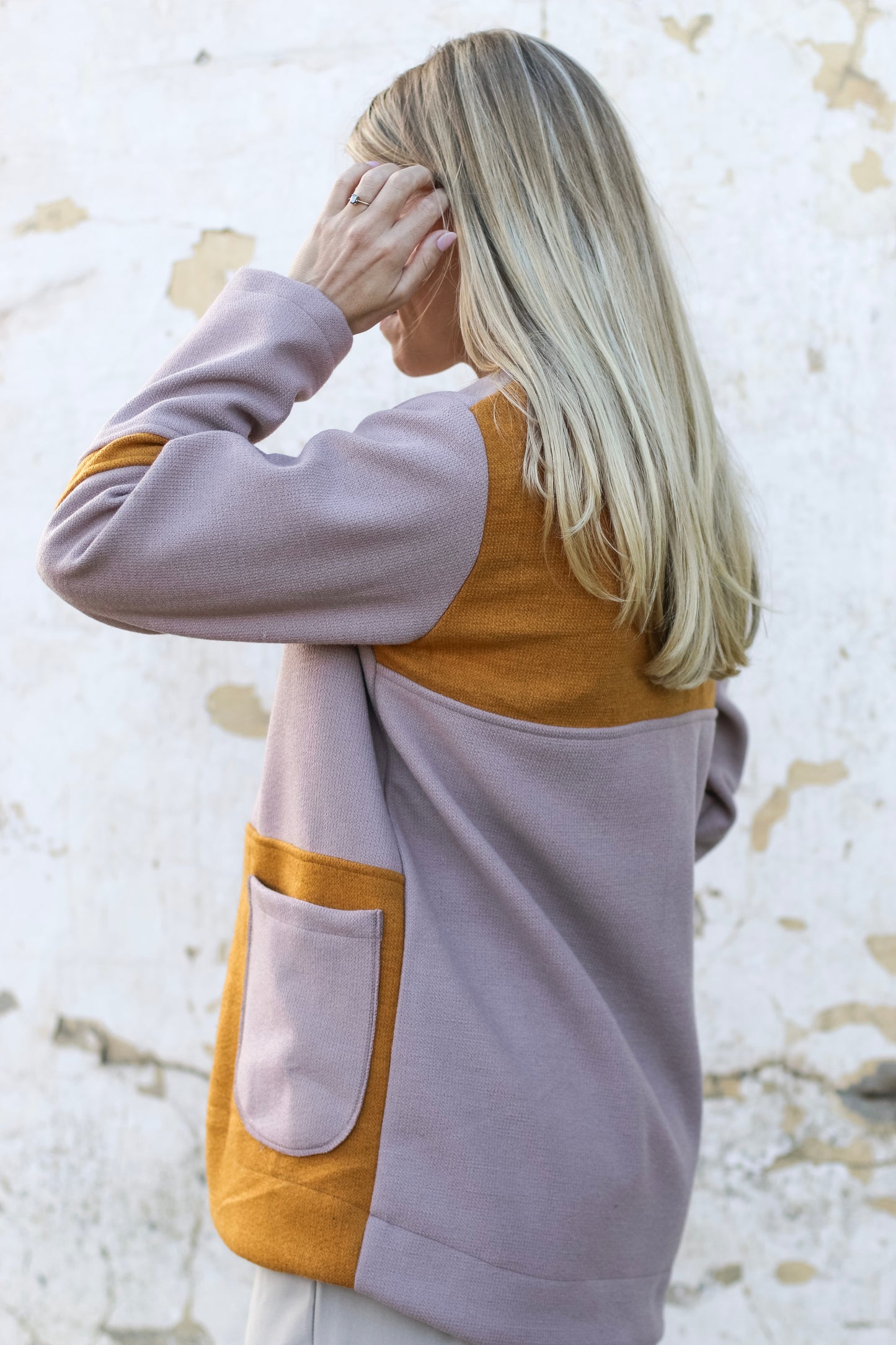 Adore Blazer - Mango Orange & Blush (SMALL) - ONE OF A KIND