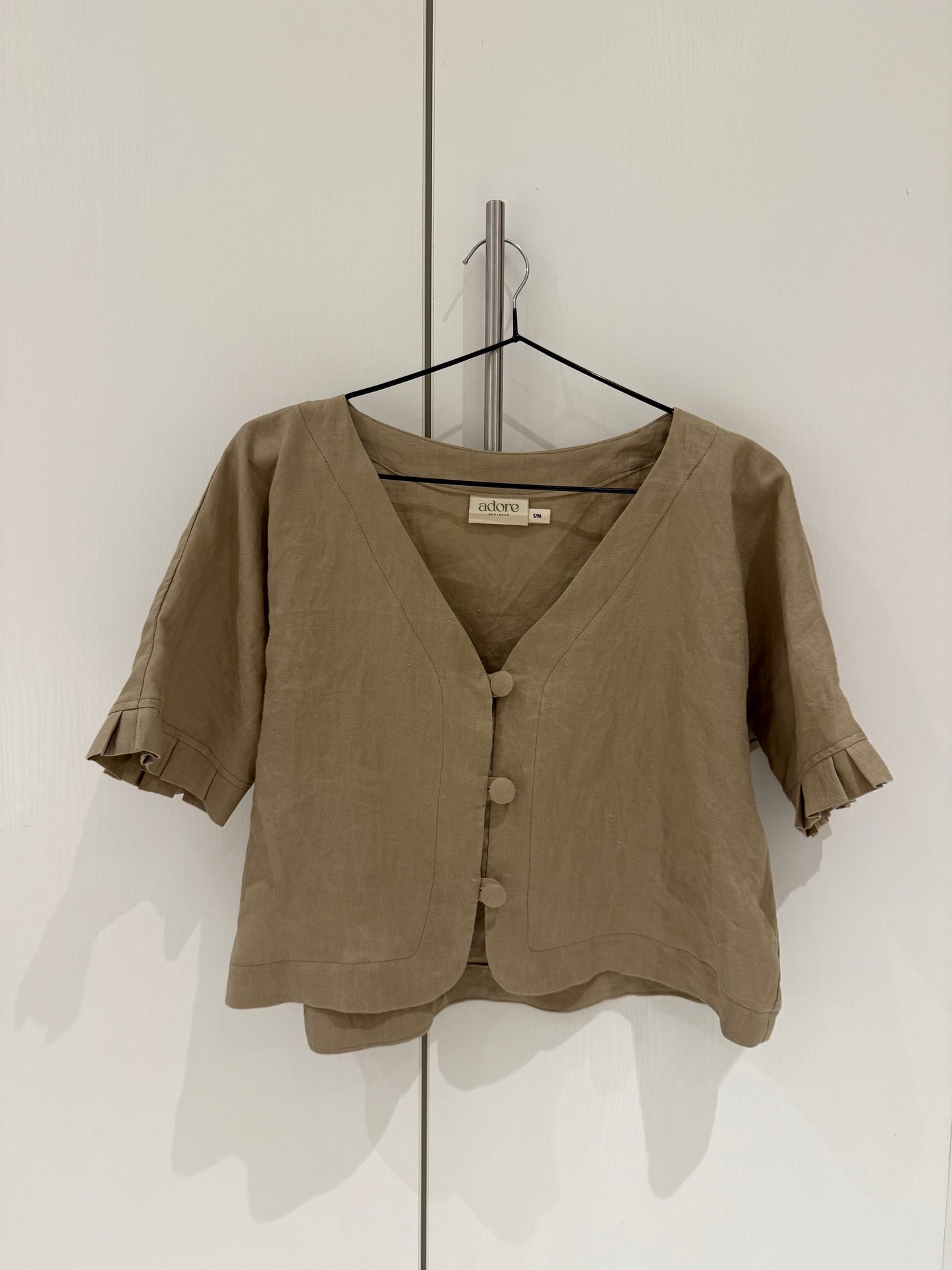 Adore Linen Crop Blouse