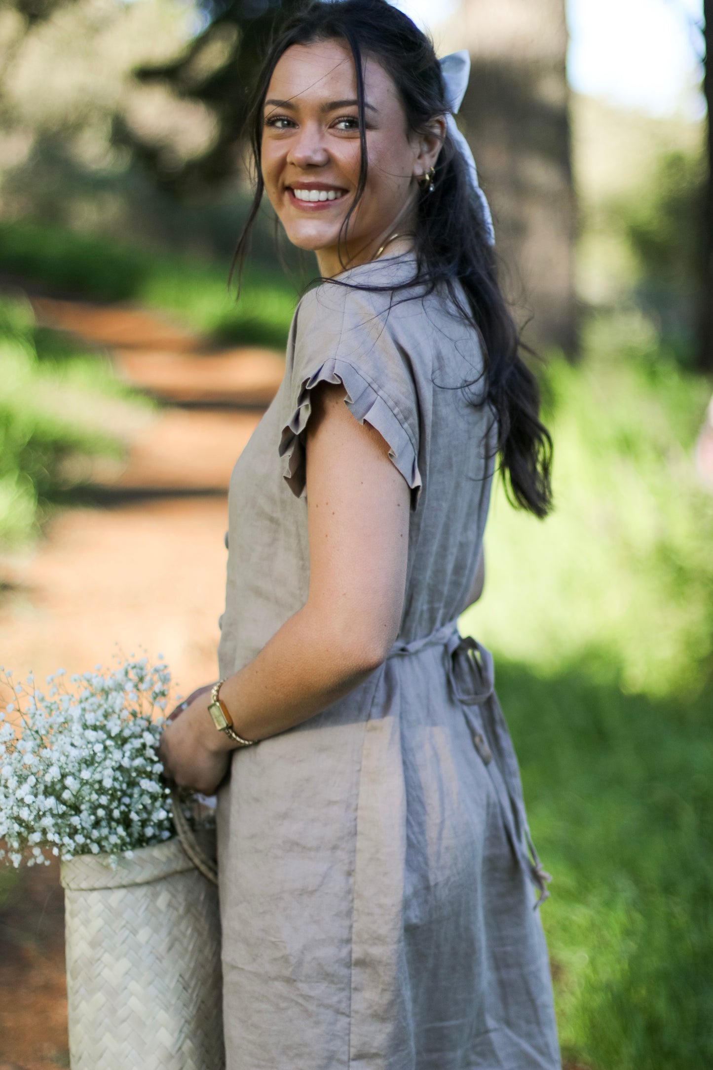 Adore Linen Button Dress