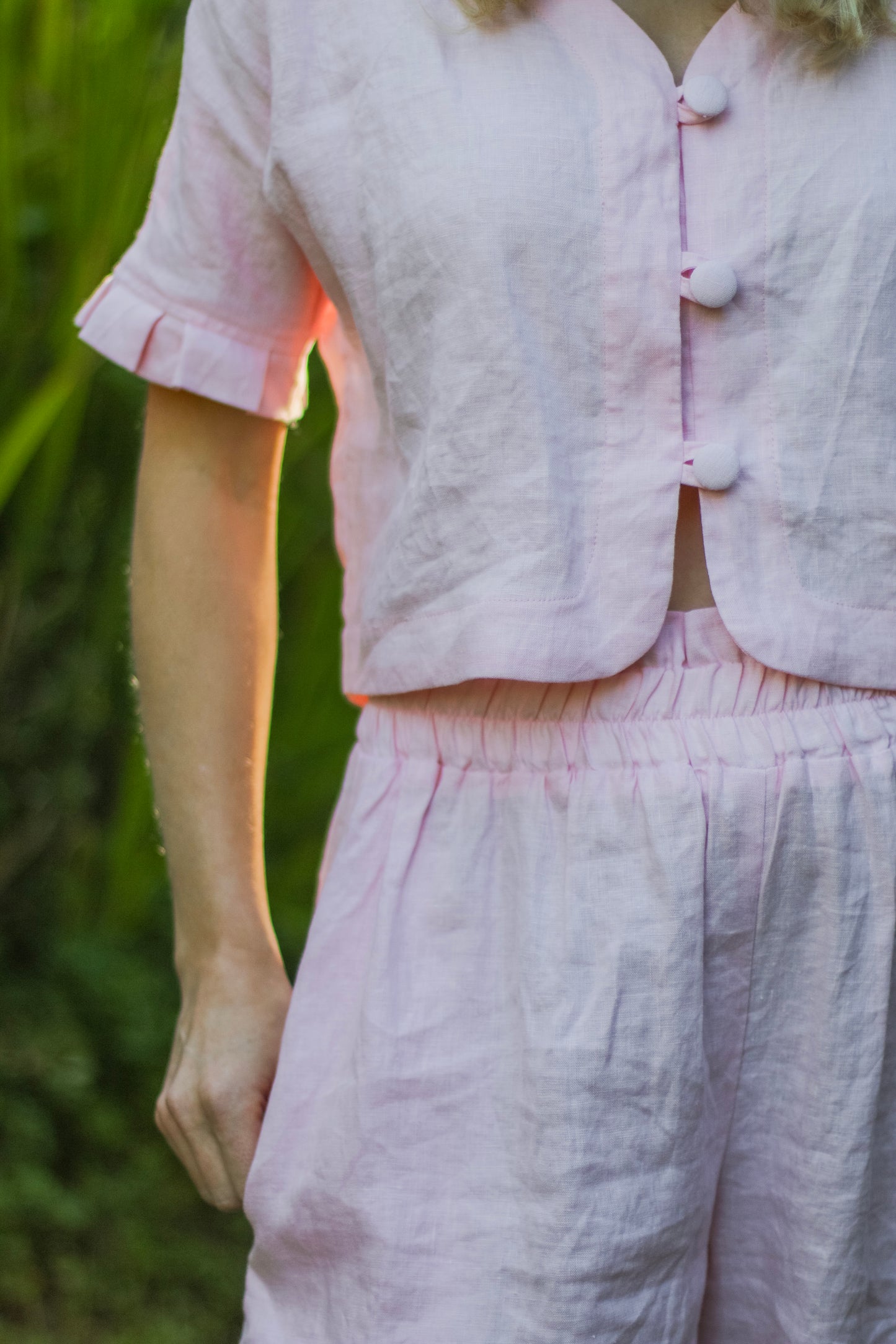 Adore Linen Crop Blouse