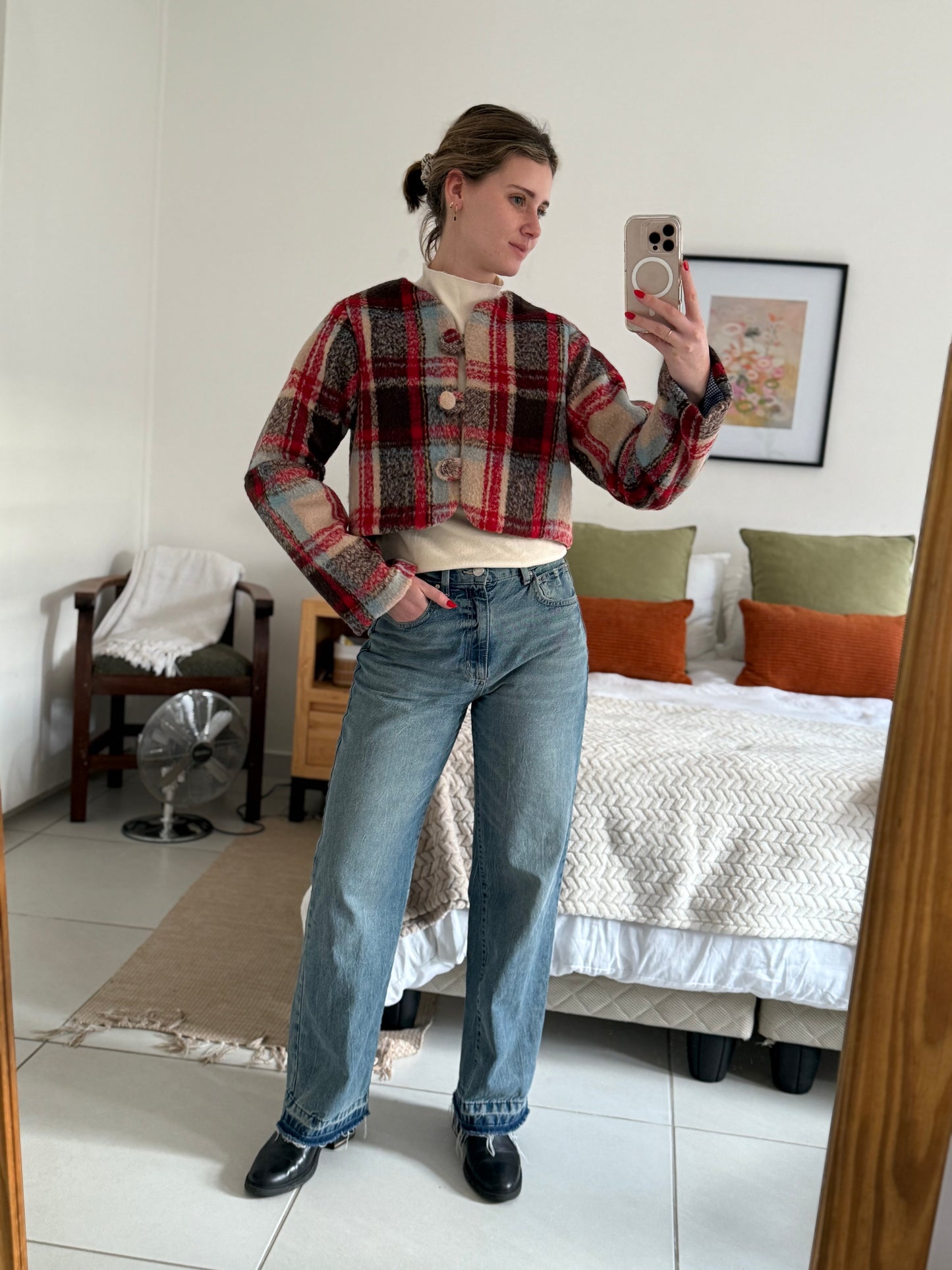Urban Check - Crop Lined Jacket