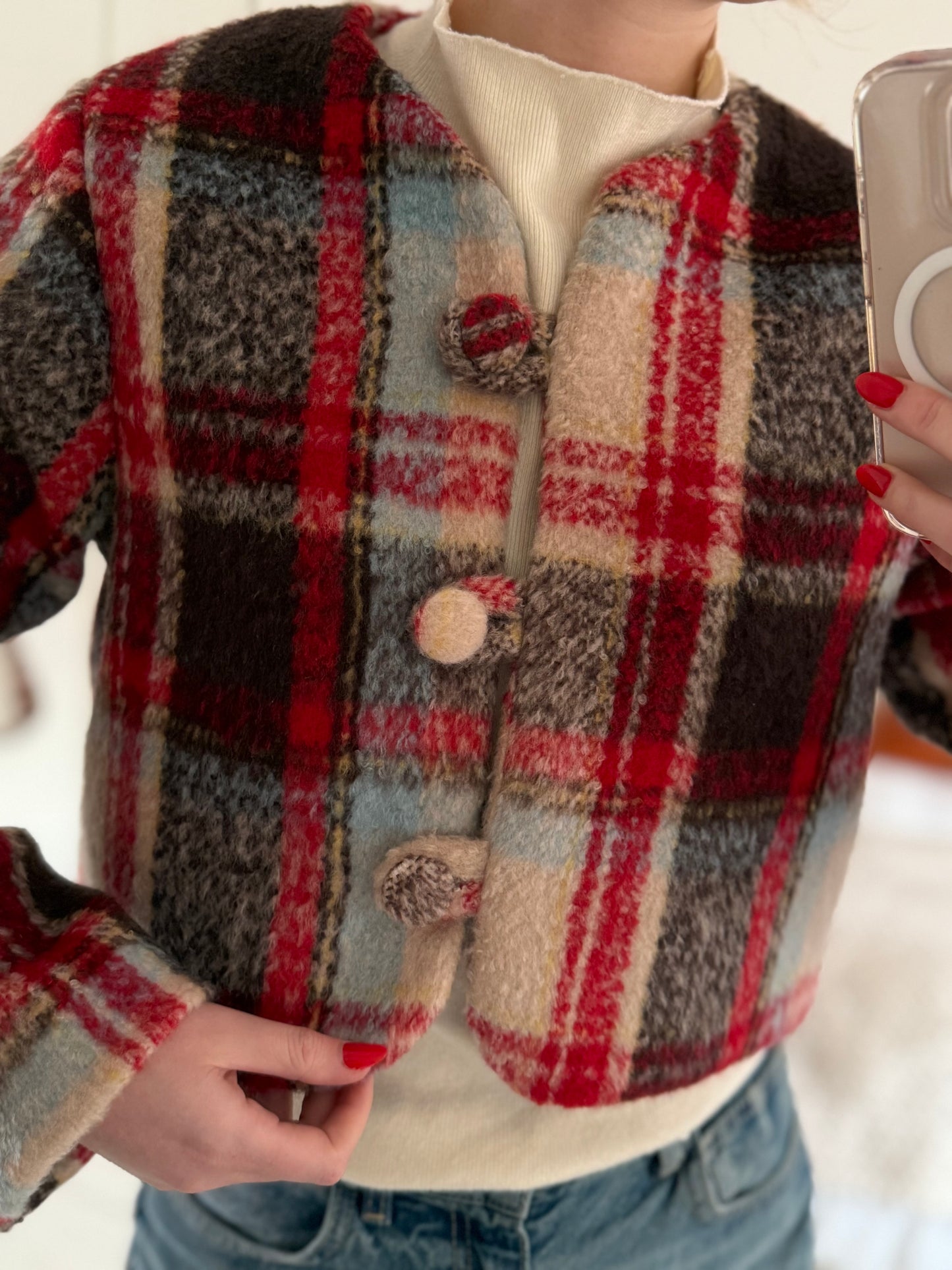 Urban Check - Crop Lined Jacket