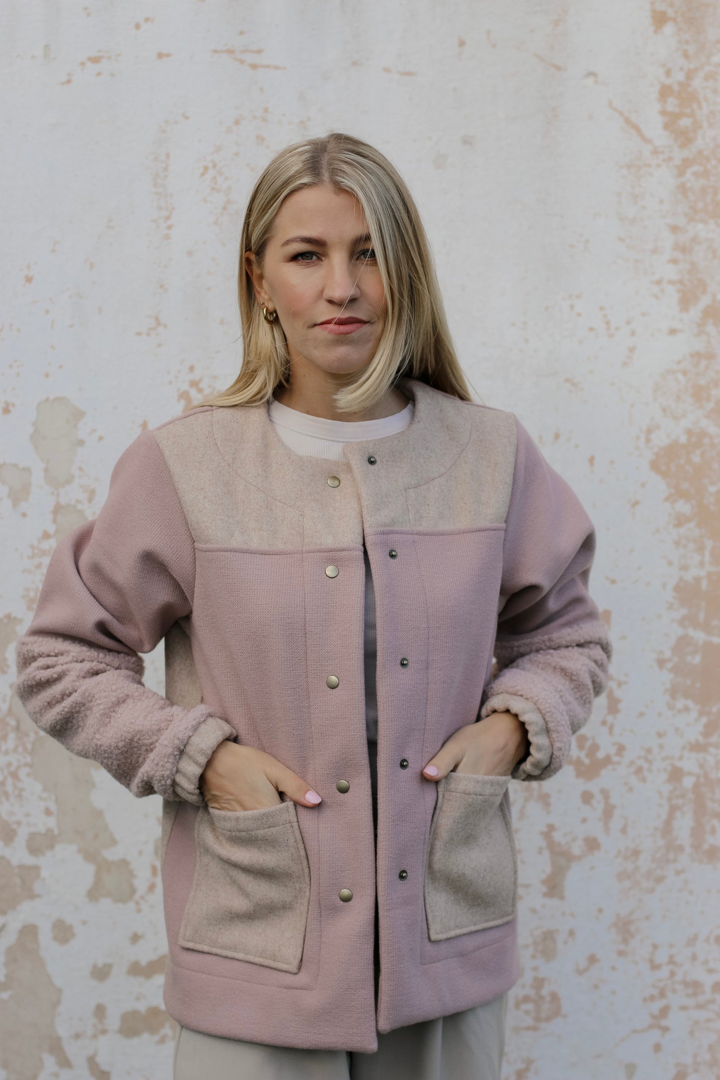 Adore Jacket - Blush & Cream (S/M) - ONE OF A KIND