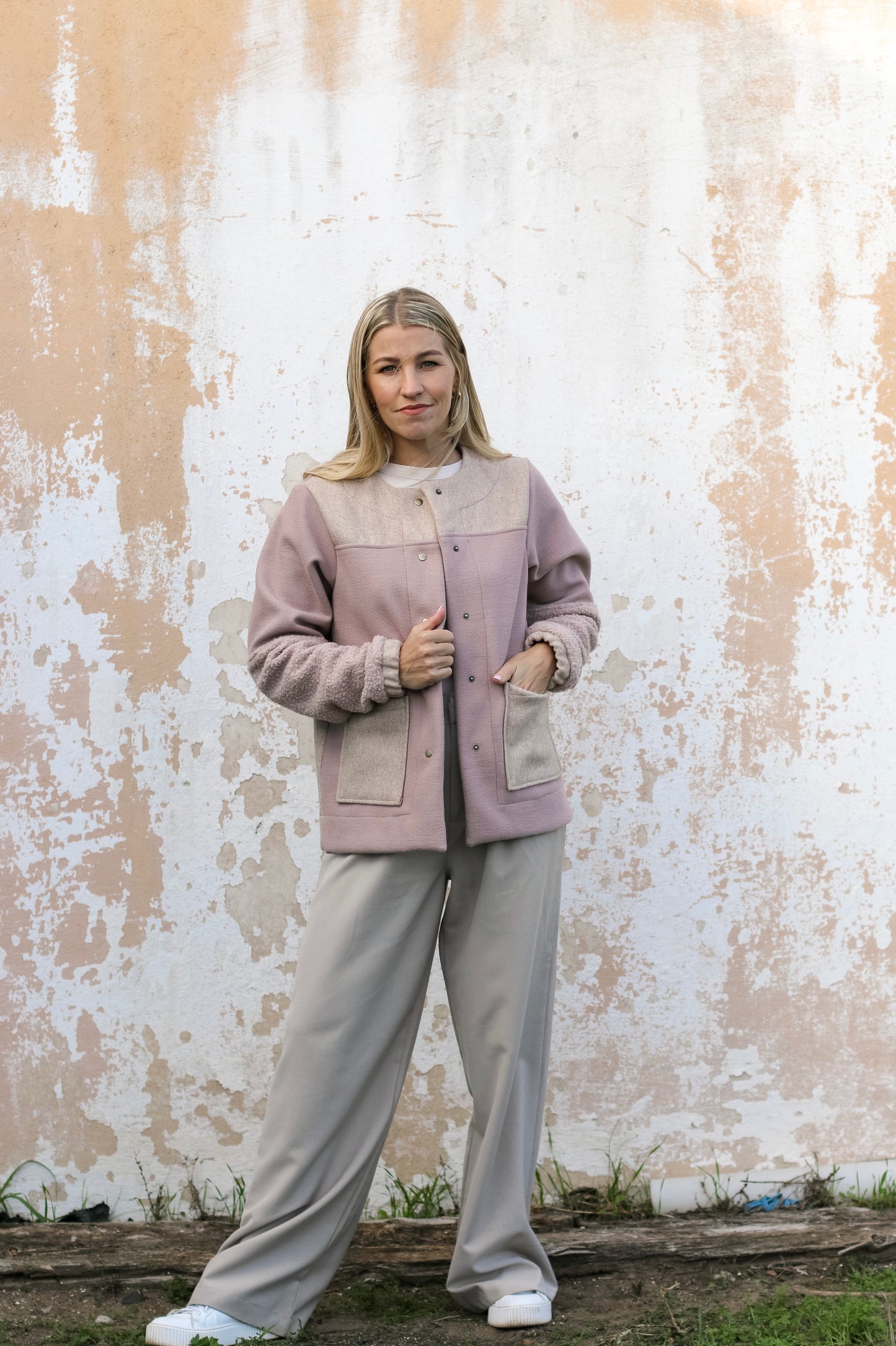 Adore Jacket - Blush & Cream (S/M) - ONE OF A KIND