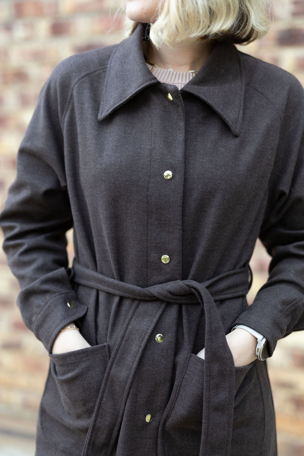 Chocolate Brown Raglan Coat