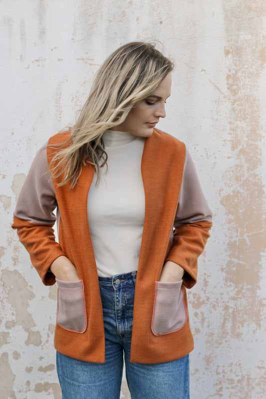 Adore Blazer - Rust & Blush (MEDIUM) - ONE OF A KIND