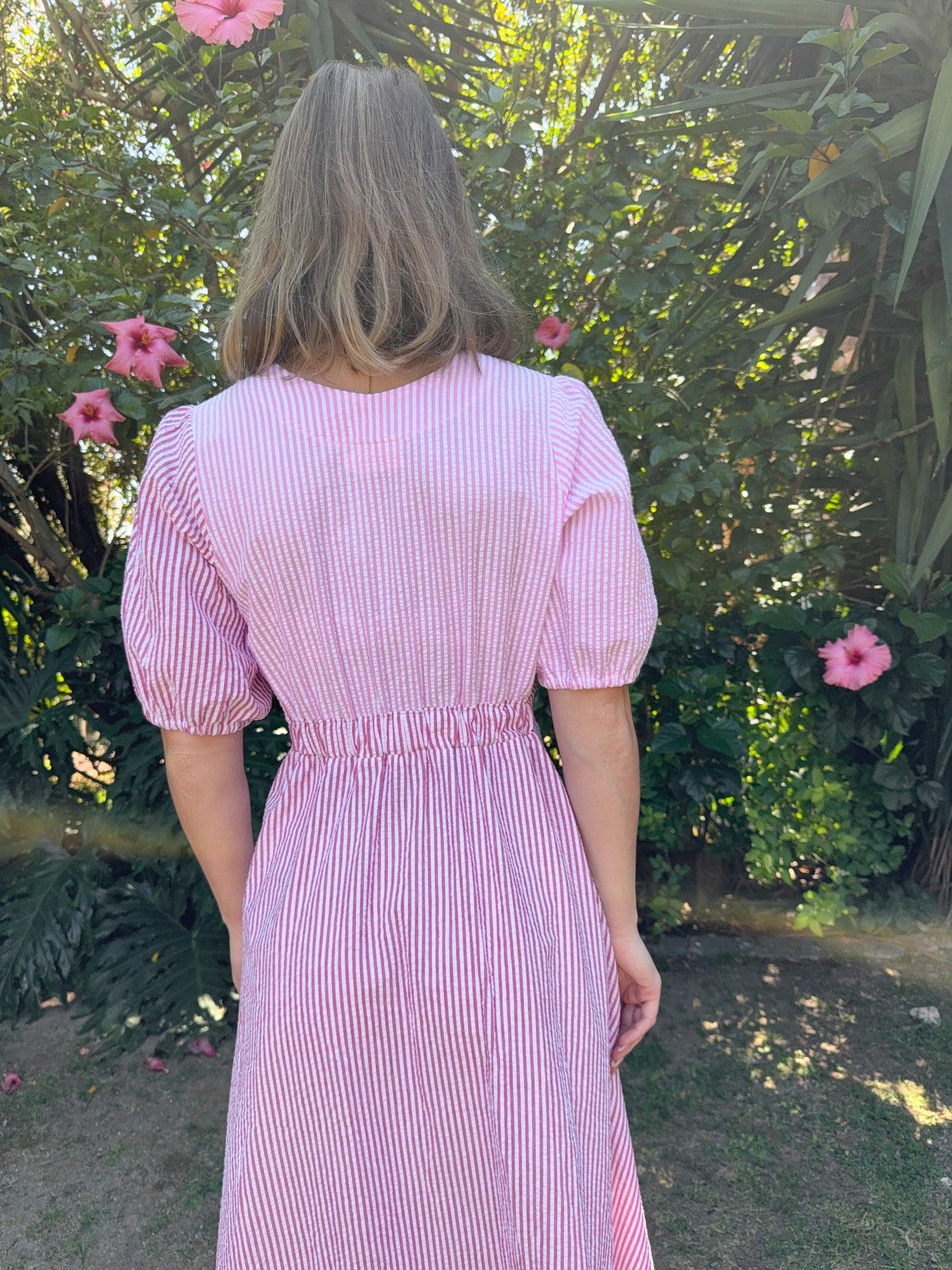 Adore Red & Pink Knot Dress