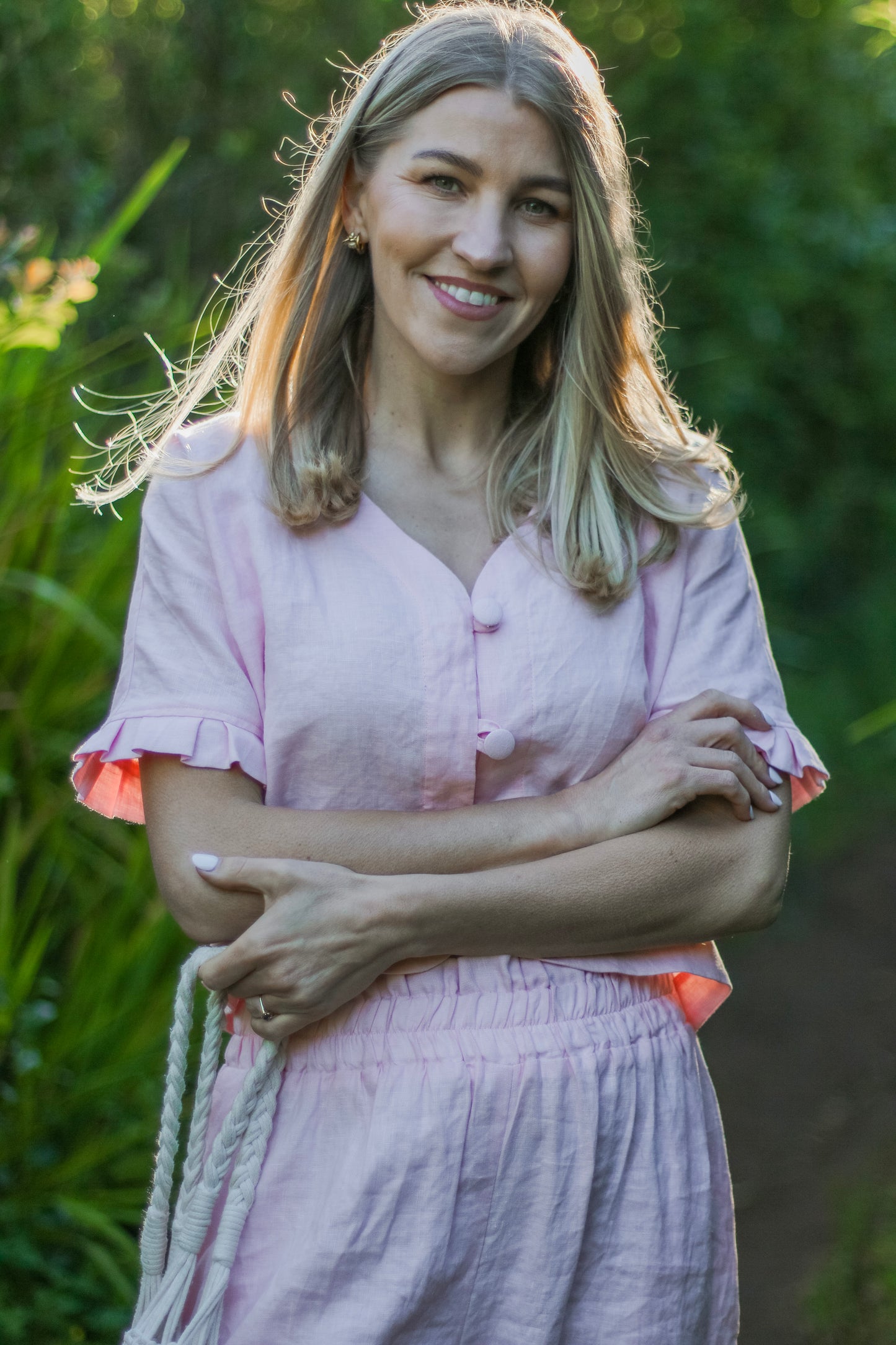Adore Linen Crop Blouse