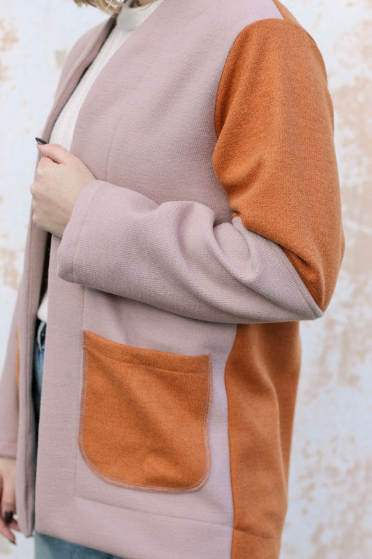 Adore Blazer - Blush & Rust (MEDIUM) - ONE OF A KIND