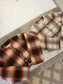 Brown & Rust Check - Crop Lined jacket