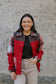 Adore Jacket With Collar - Red Brown Check (XS/S) - ONE OF A KIND