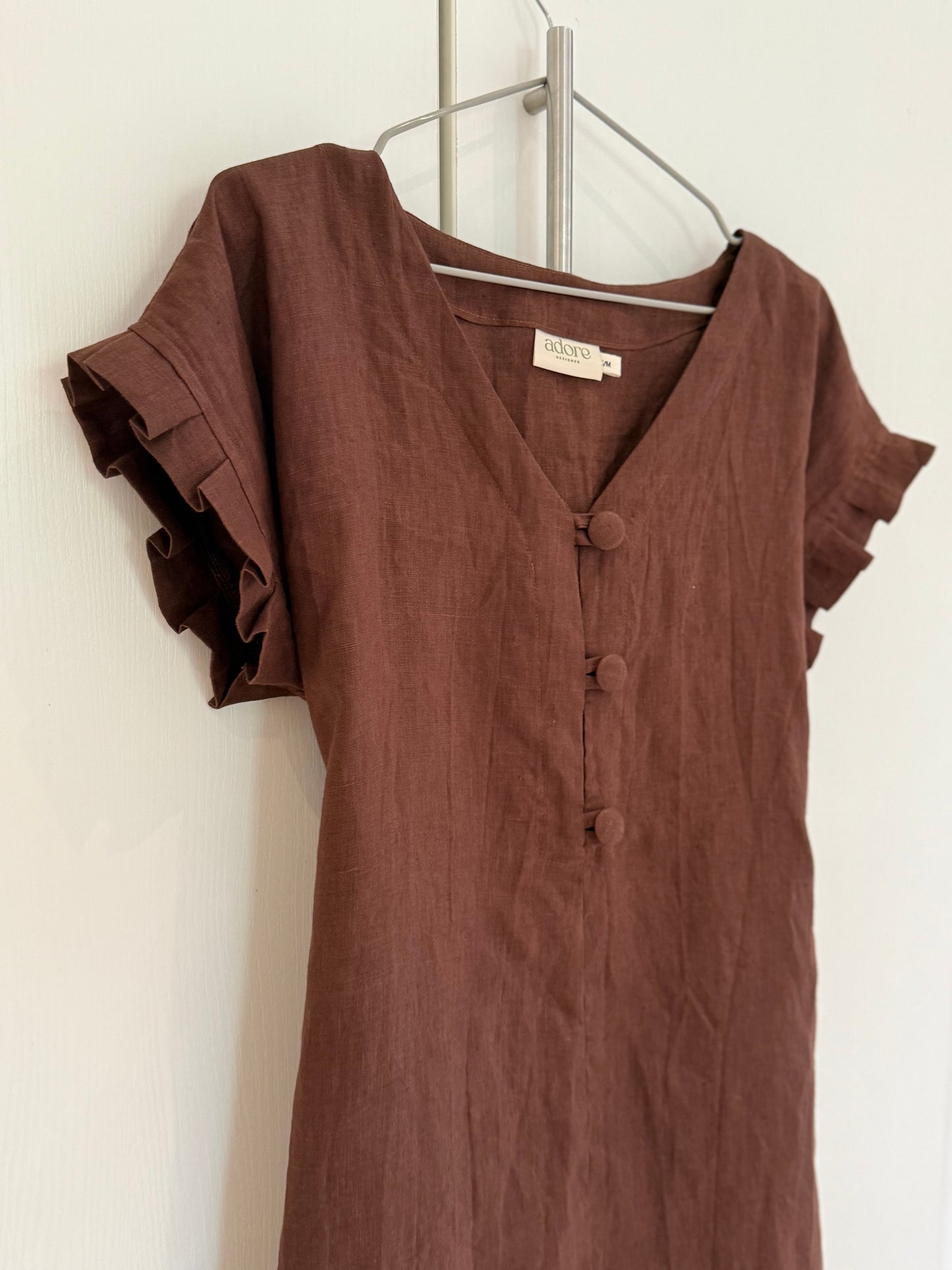Adore Linen Button Dress