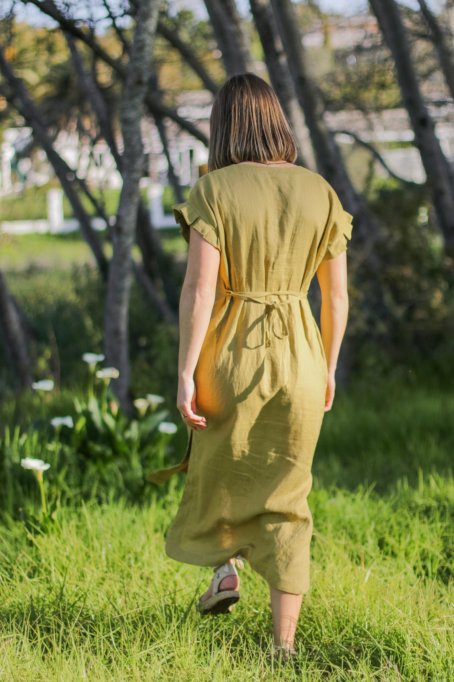 Adore Linen Button Dress