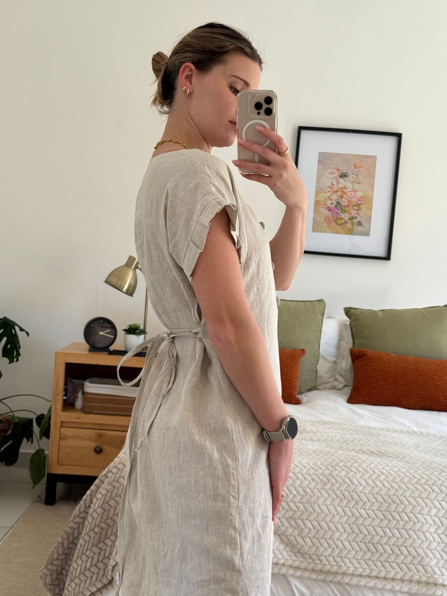 Adore Linen Button Dress
