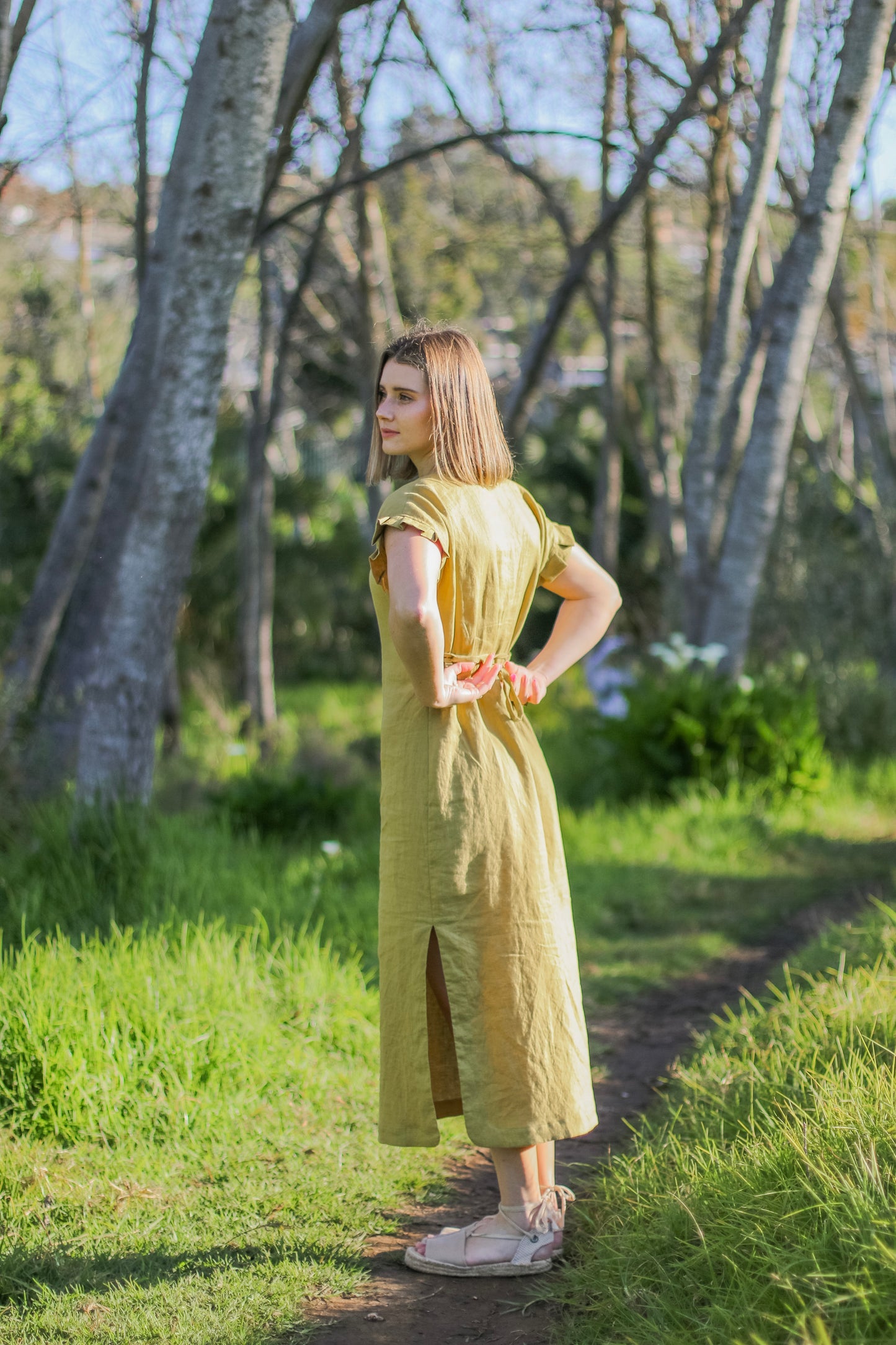 Adore Linen Button Dress