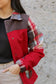 Adore Jacket With Collar - Red Brown Check (XS/S) - ONE OF A KIND
