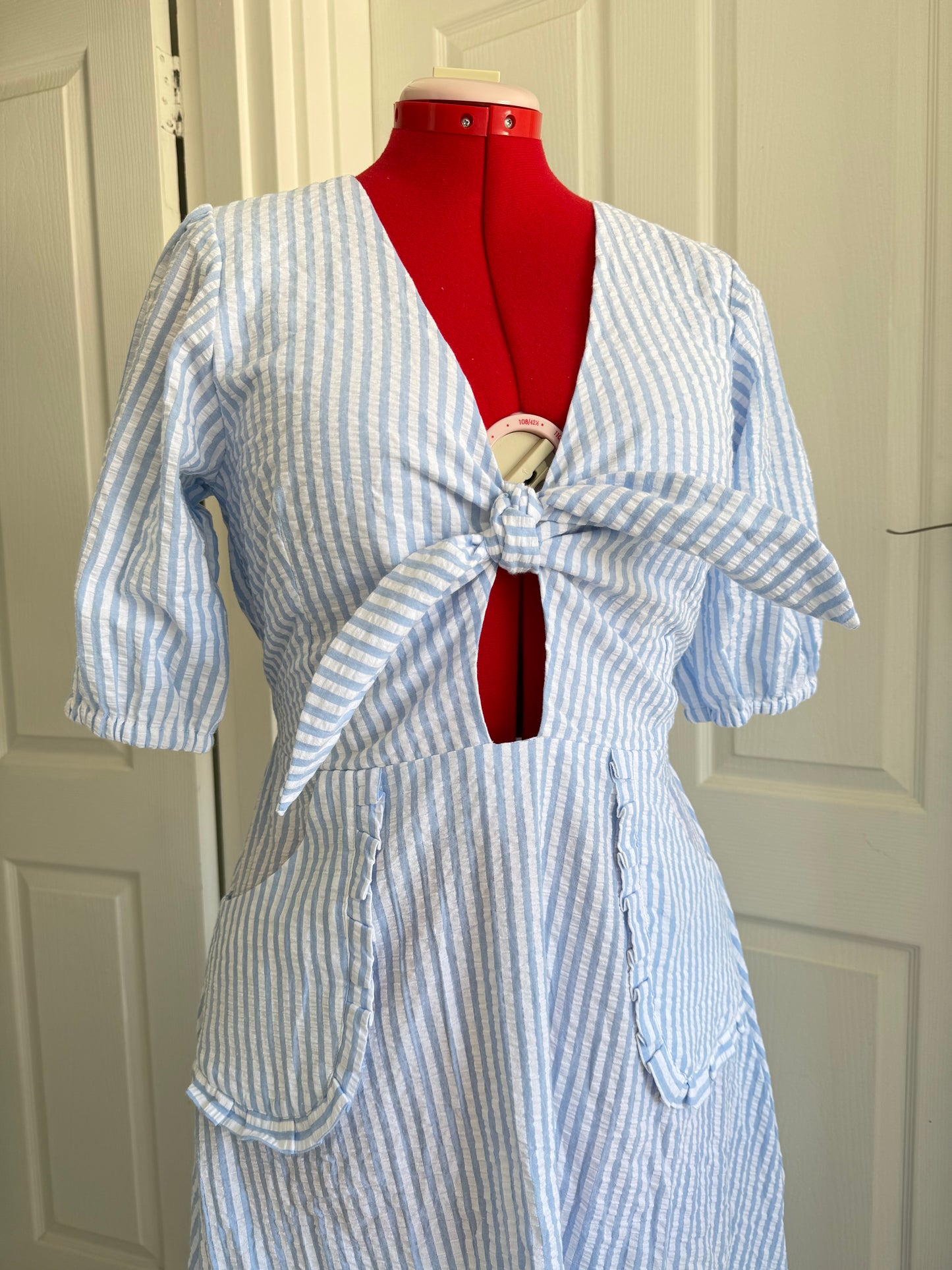 Adore Red & Pink Knot Dress