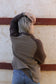 Adore Raglan Sleeve Long Jacket - Chocolate Teddy & Houndstooth (M/L) - ONE OF A KIND