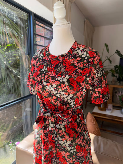 Red Floral Dress