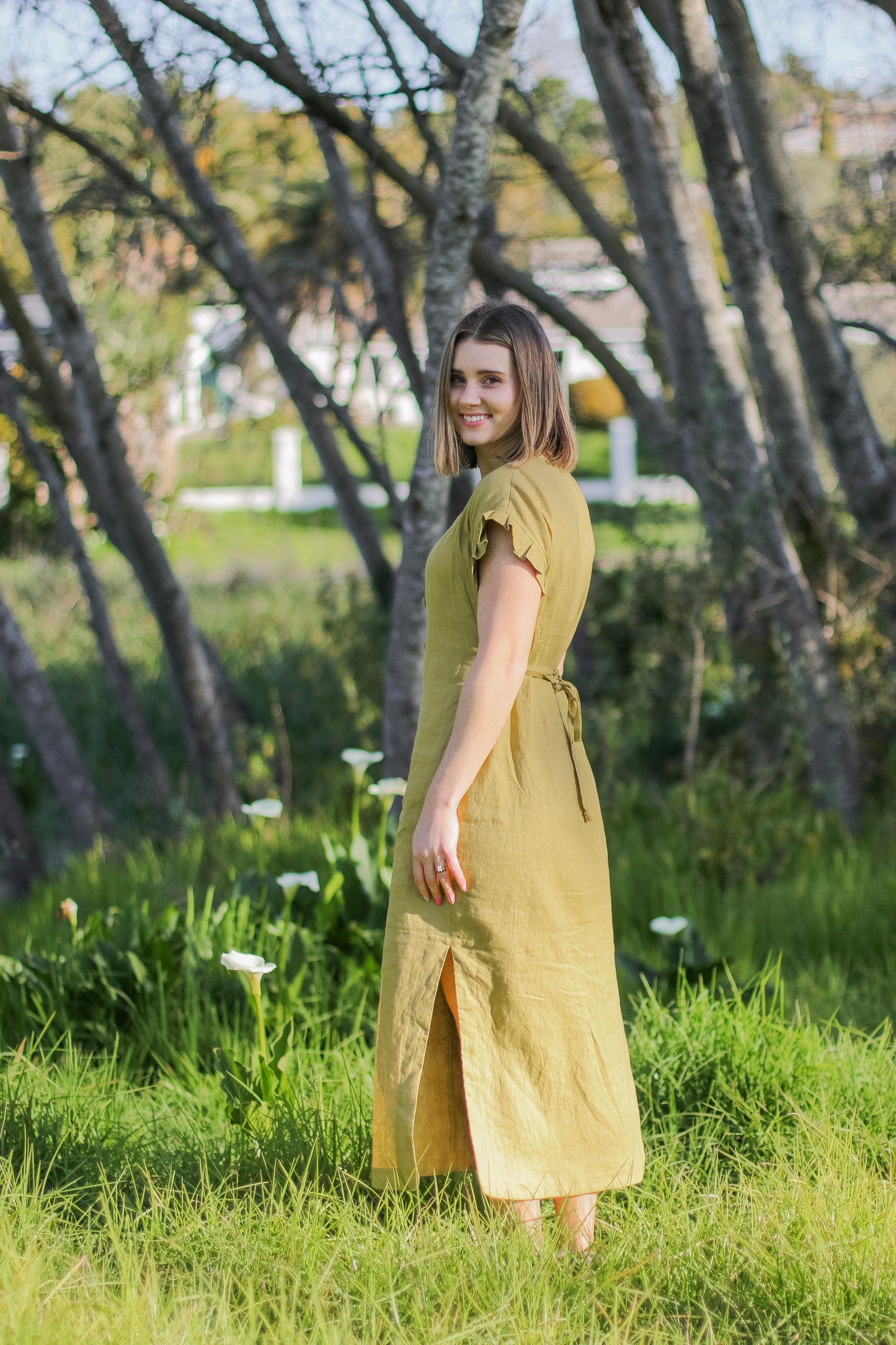 Adore Linen Button Dress