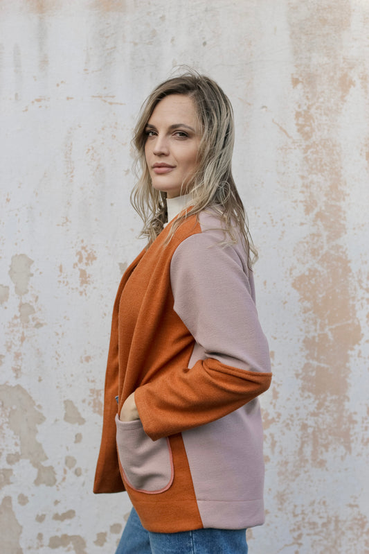 Adore Blazer - Rust & Blush (MEDIUM) - ONE OF A KIND