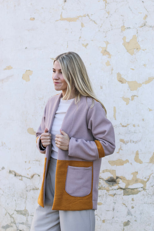 Adore Blazer - Mango Orange & Blush (SMALL) - ONE OF A KIND