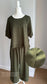 Adore Rayon Linen Set - Forest Green