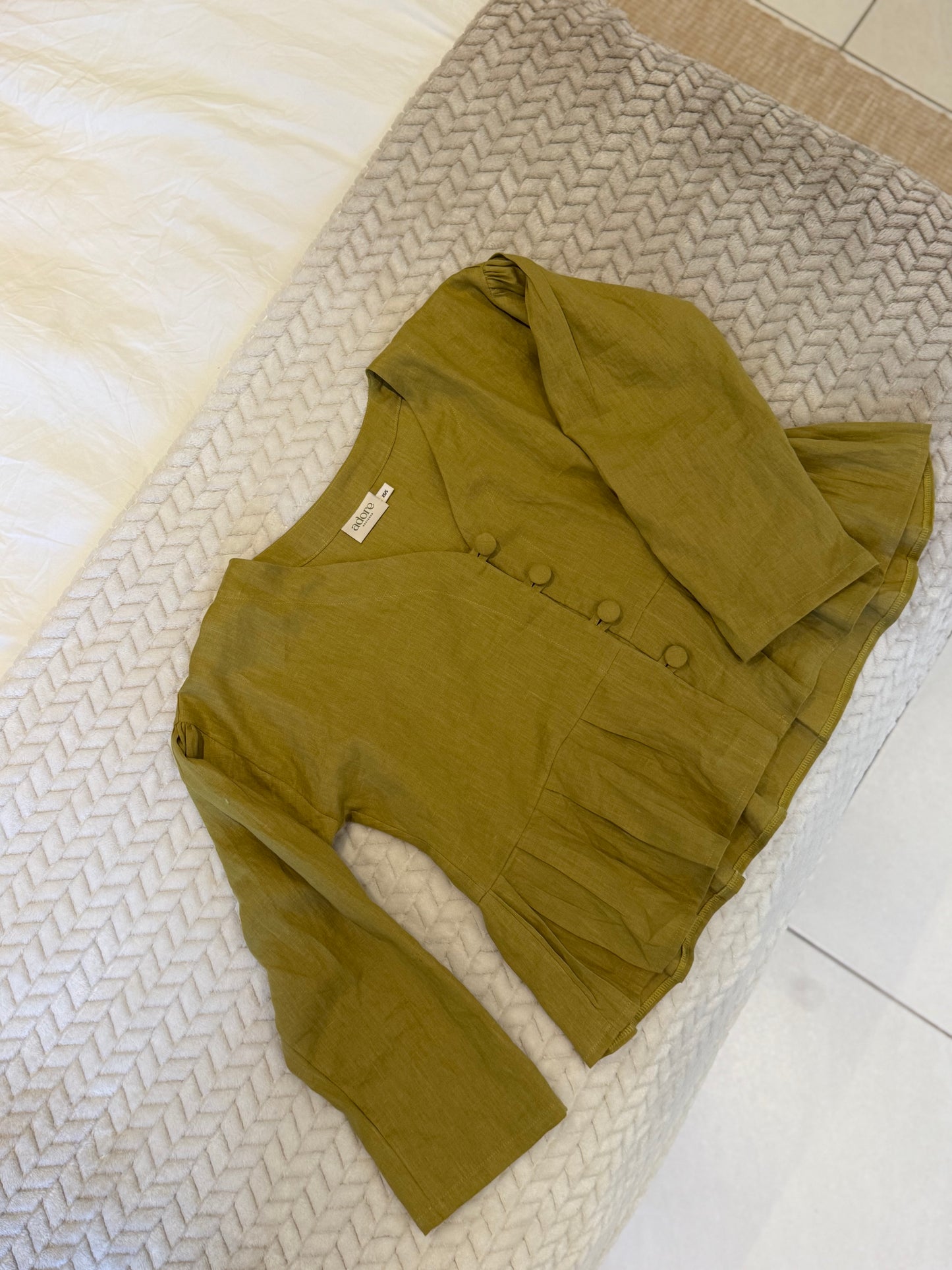 Adore Pleated Linen Blouse