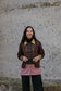 Adore Raglan Sleeve Long Jacket - Multi-colour Check & Pink Suede Scuba (S/M) - ONE OF A KIND