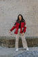 Adore Jacket With Collar - Red Brown Check (XS/S) - ONE OF A KIND