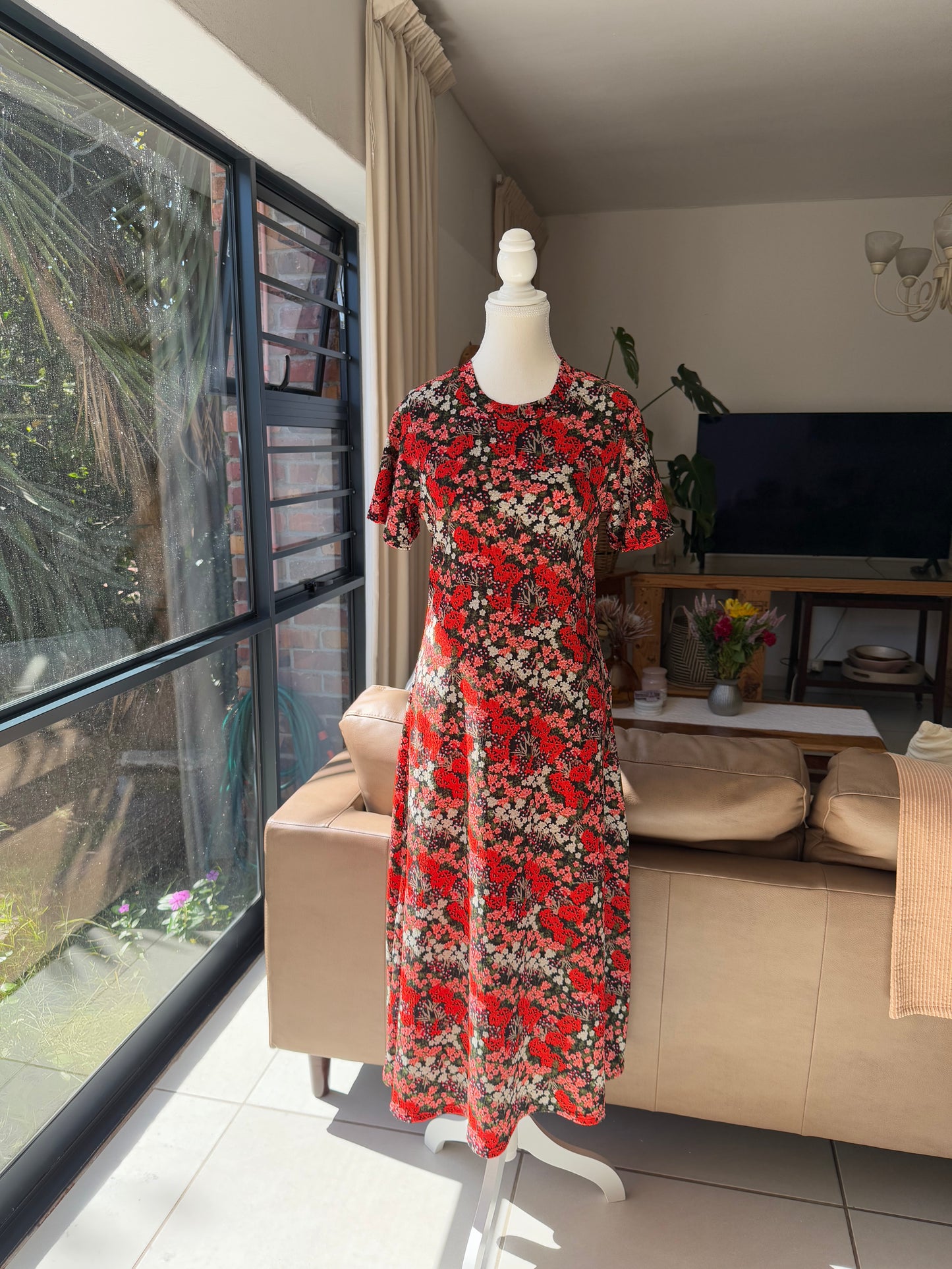 Red Floral Dress