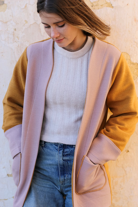 Adore Blazer - Blush & Mango Orange (SMALL) - ONE OF A KIND