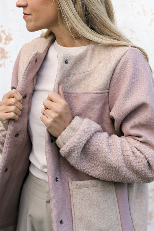 Adore Jacket - Blush & Cream (S/M) - ONE OF A KIND