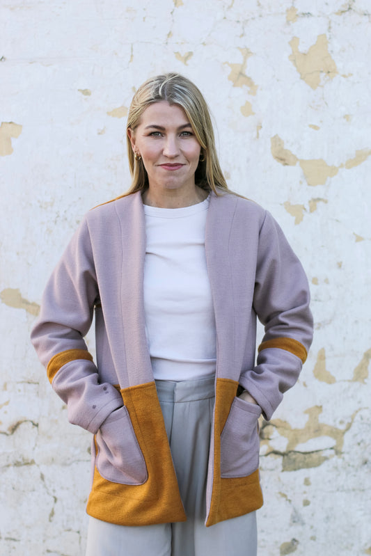 Adore Blazer - Mango Orange & Blush (SMALL) - ONE OF A KIND