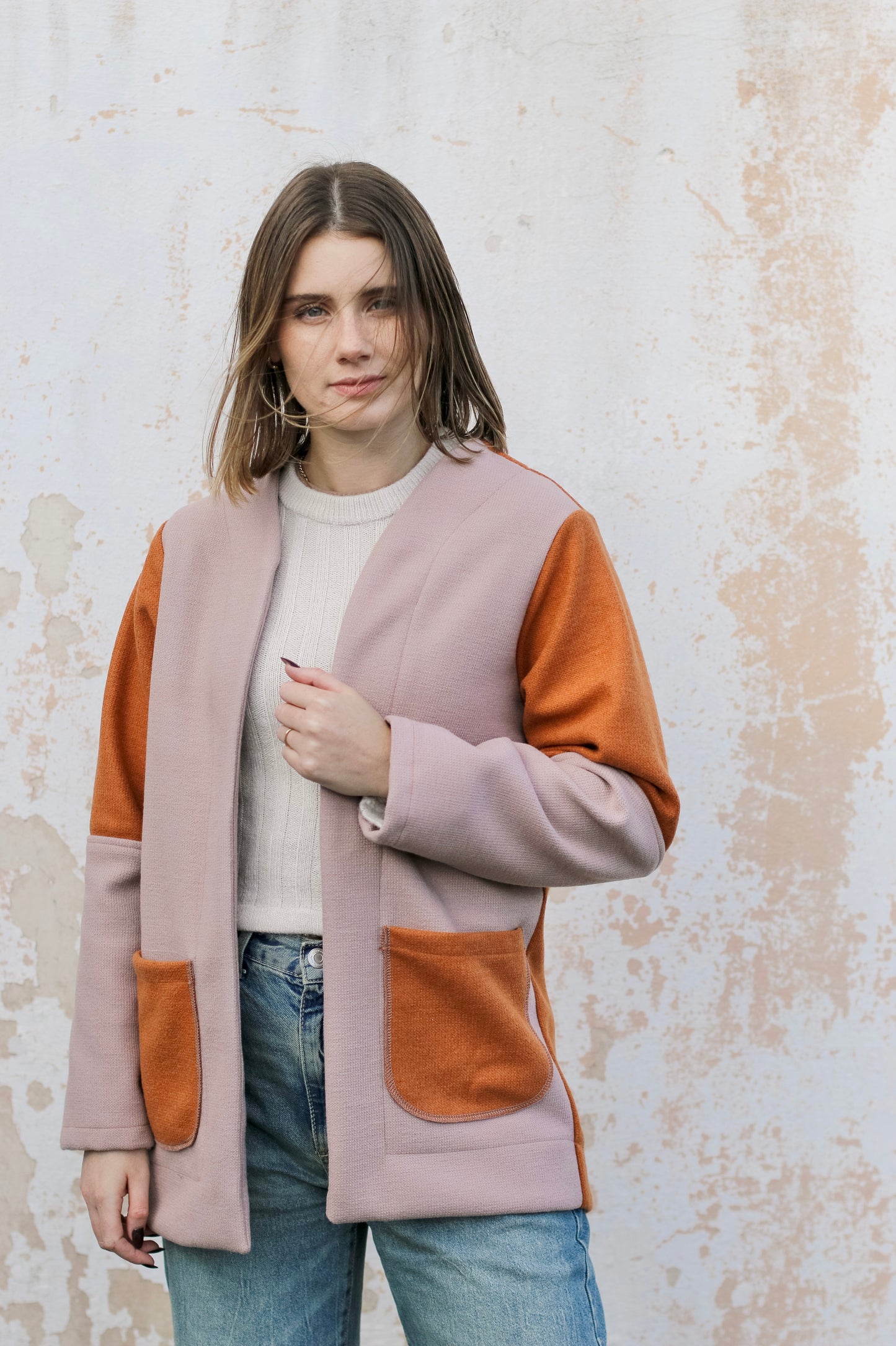 Adore Blazer - Blush & Rust (MEDIUM) - ONE OF A KIND