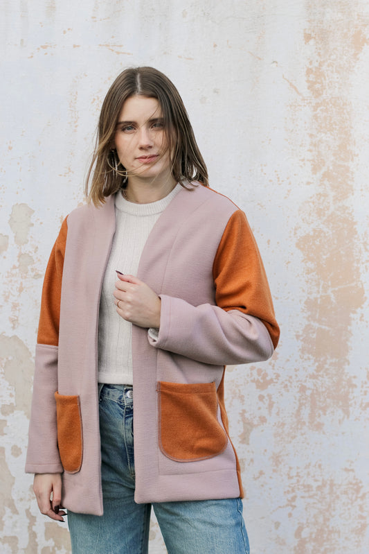 Adore Blazer - Blush & Rust (MEDIUM) - ONE OF A KIND