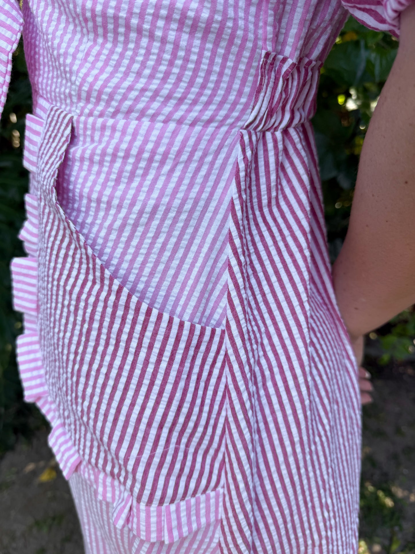 Adore Red & Pink Knot Dress