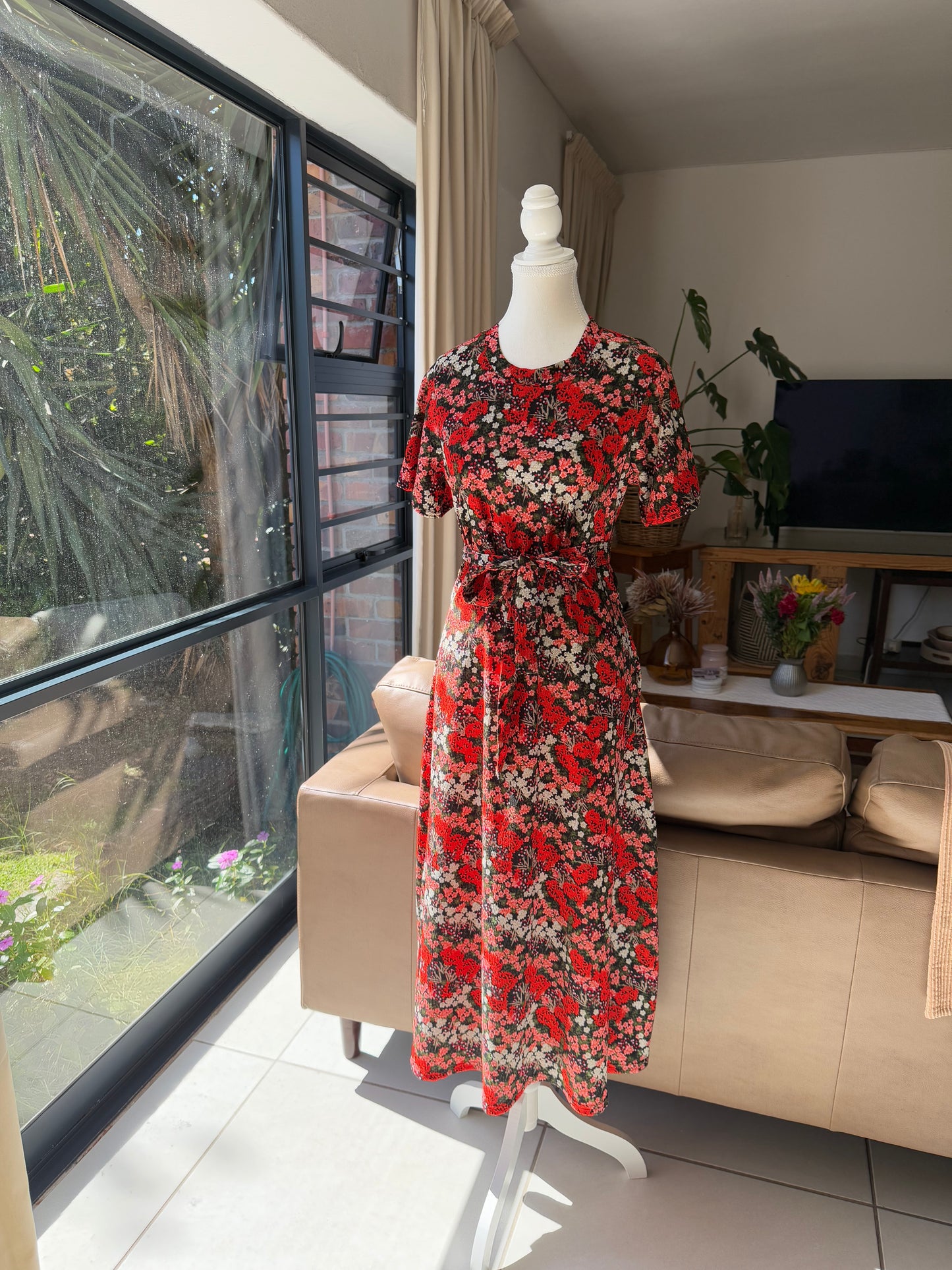 Red Floral Dress