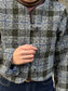 Olive & Blue Tweed Crop Jacket (Lined)