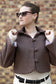Rust Brown Crop Jacket (Lined)