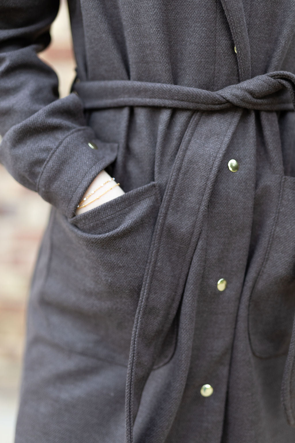 Chocolate Brown Raglan Coat