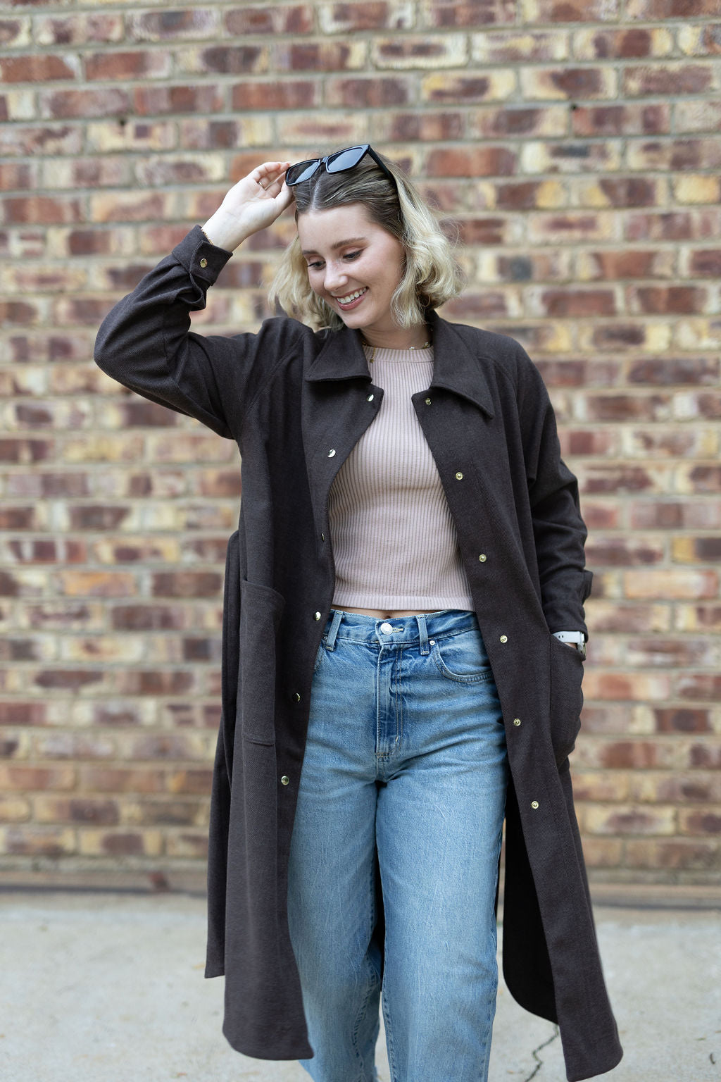 Chocolate Brown Raglan Coat
