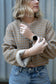 Golden Mustard & Light Grey Houndstooth Crop Jacket- 100% Wool (Lined)