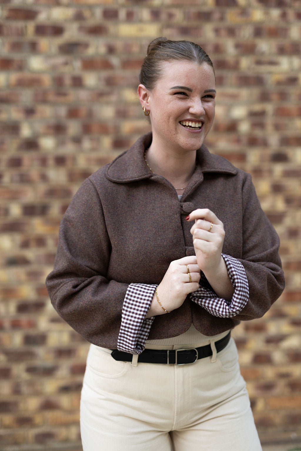 Rust Brown Crop Jacket (Lined)