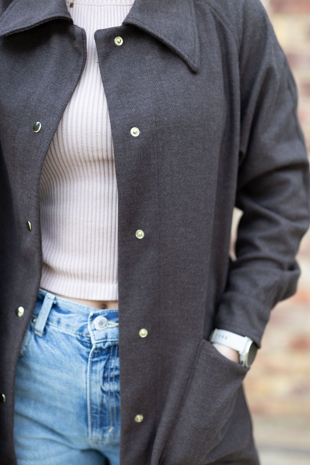 Chocolate Brown Raglan Coat