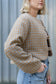 Golden Mustard & Light Grey Houndstooth Crop Jacket- 100% Wool (Lined)